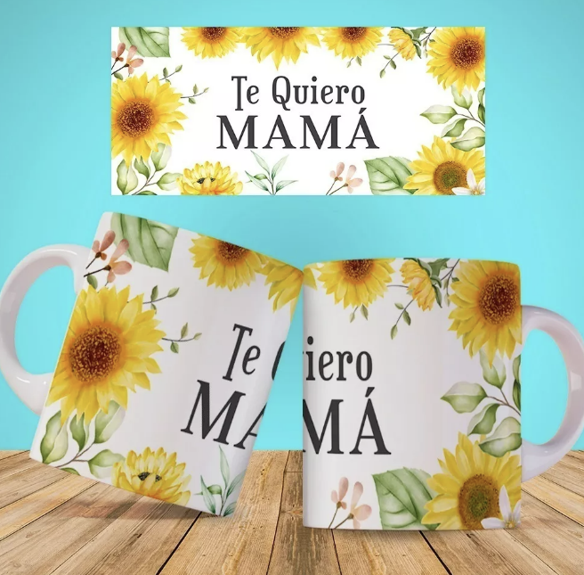 16 PLANTILLAS SUBLIMACIÓN TAZAS FELIZ DÍA DE MAMÁ 2022 - 2