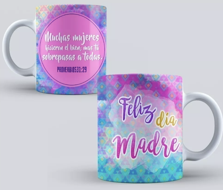 DISEÑOS PLANTILLAS PARA TAZAS DÍA DE LA MADRE SUBLIMACIÓN M1 - 1