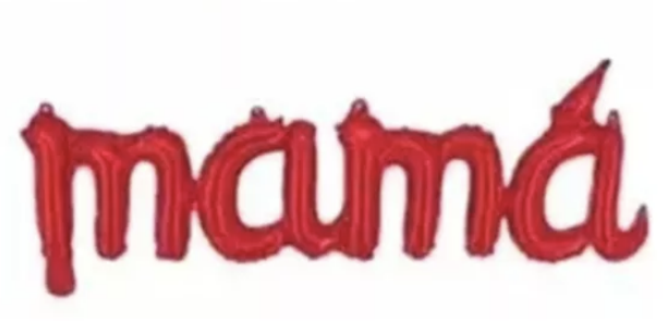 GLOBOS METALIZADOS LETRAS CELEBRACIÓN DIA DE LA MADRE MAMA ROJO - 4