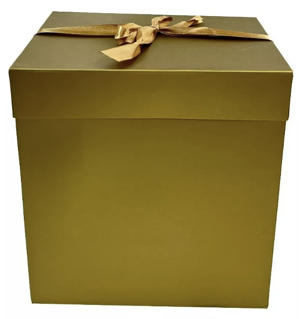 CAJA DE REGALO PLEGABLE 30CM DORADO - 2