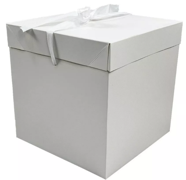 CAJA DE REGALO PLEGABLE 30CM BLANCO - 1