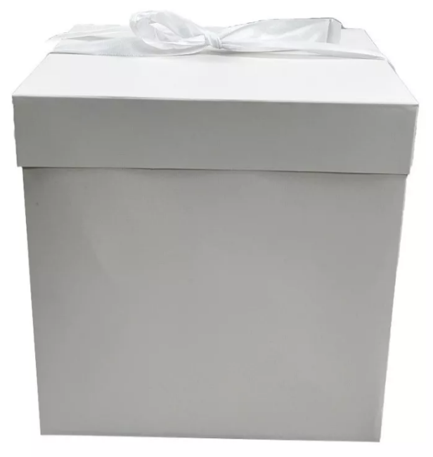 CAJA DE REGALO PLEGABLE 30CM BLANCO - 2