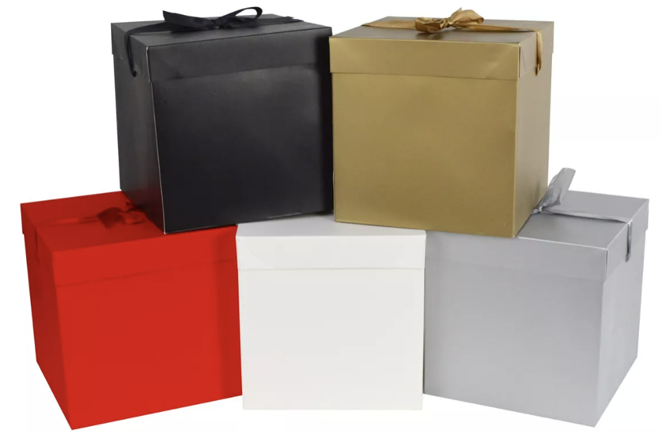 CAJA DE REGALO PLEGABLE 30CM BLANCO - 3