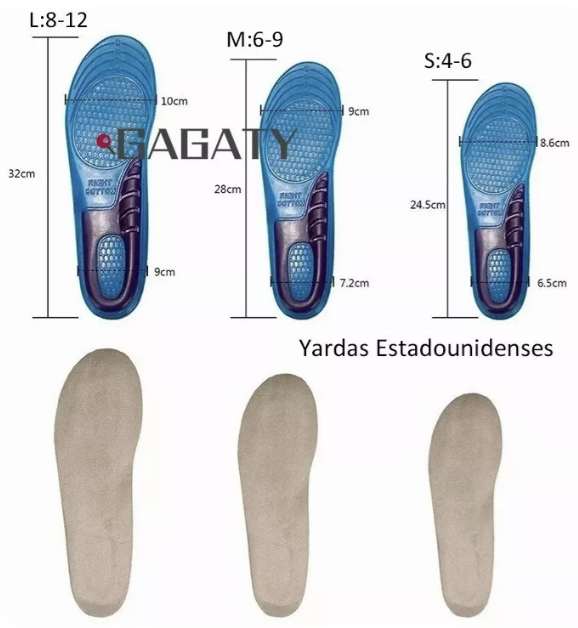 PLANTILLA DE GEL ORTOPEDIA ANTI FATIGA DEPORTE 2 PARES - 2