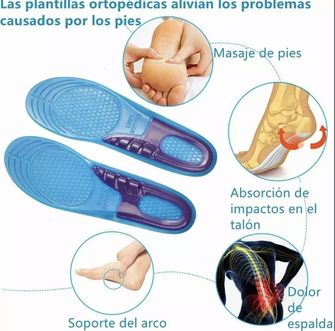 PLANTILLA DE GEL ORTOPEDIA ANTI FATIGA DEPORTE 2 PARES - 3