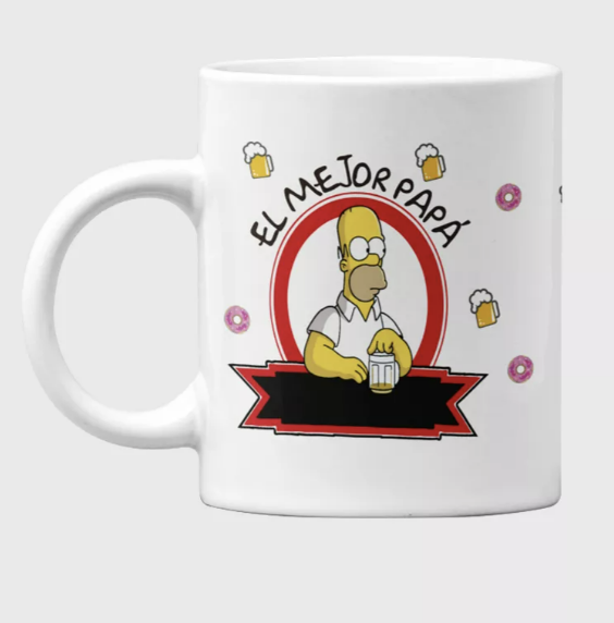 TAZÓN TAZA DIA DEL PADRE - EL MEJOR PAPA HOMERO DUFF - 2