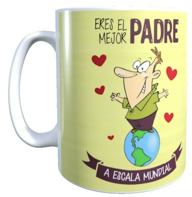 TAZA TAZÓN DÍA DEL PAPÁ, MEJOR PADRE A ESCALA MUNDIAL - 1