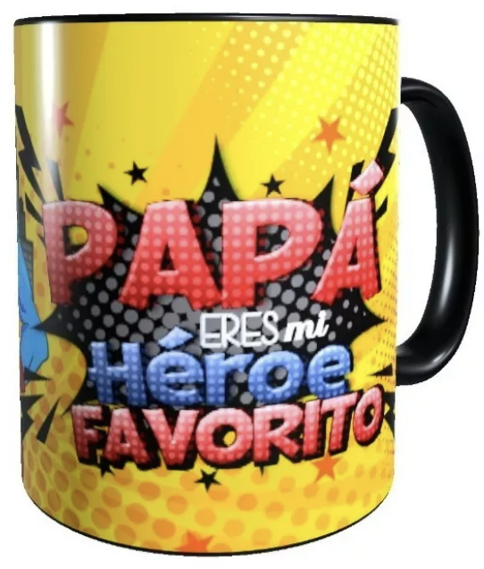 TAZA TAZON MÁGICO, PAPÁ MI HEROE FAVORITO, REGALO DIA PADRE - 3