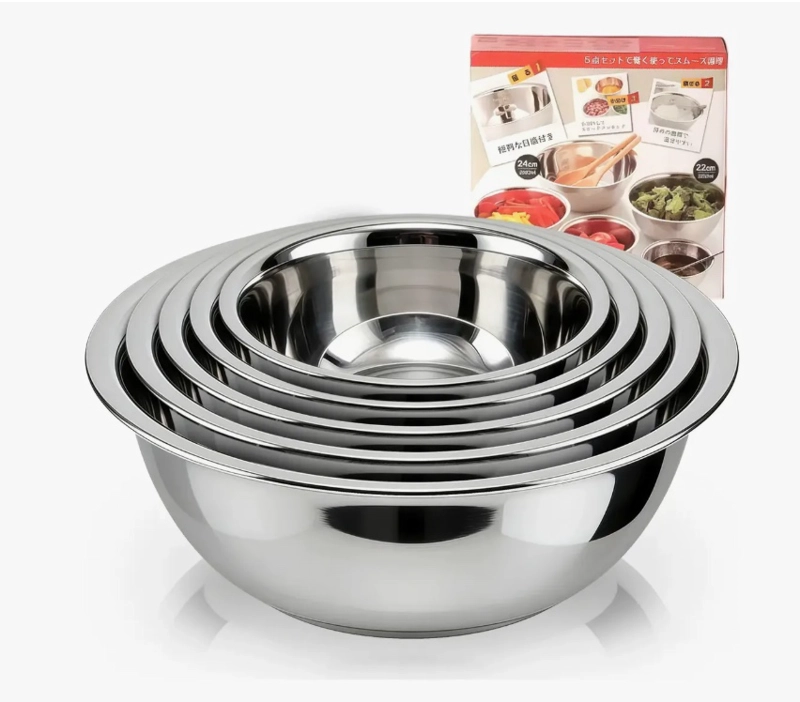 5 Bowls de Acero Inoxidable Compacto y Elegante - 1