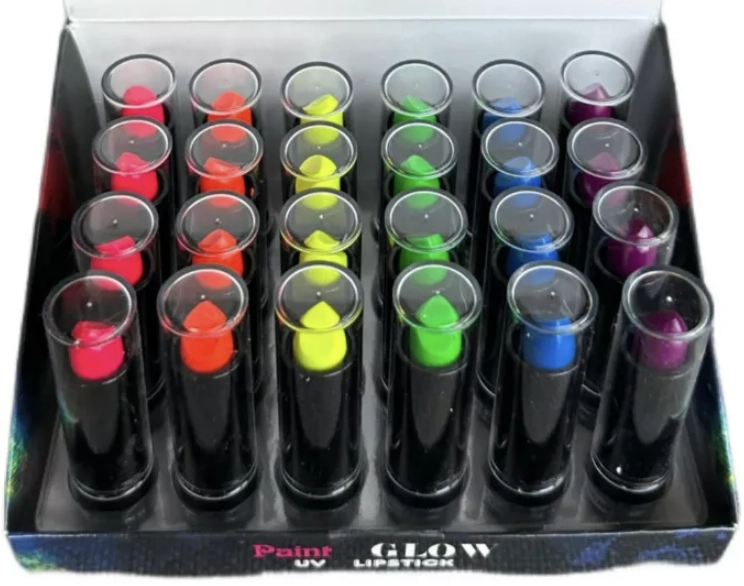 6 X LÁPIZ LABIAL COLORES FLÚOR GLOW UV - 2