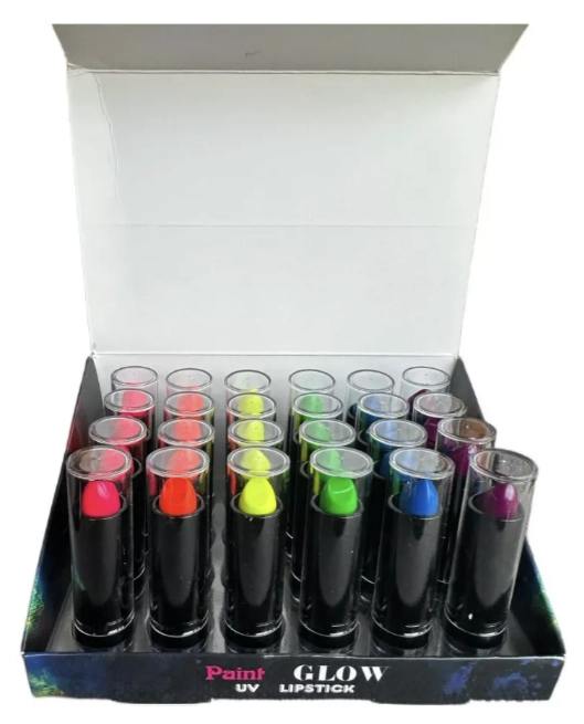 6 X LÁPIZ LABIAL COLORES FLÚOR GLOW UV - 4