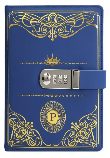 CUADERNO RIQUI CUERO DIARIO PORTÁTIL HOJAS CON CERRADURA AZUL - 2