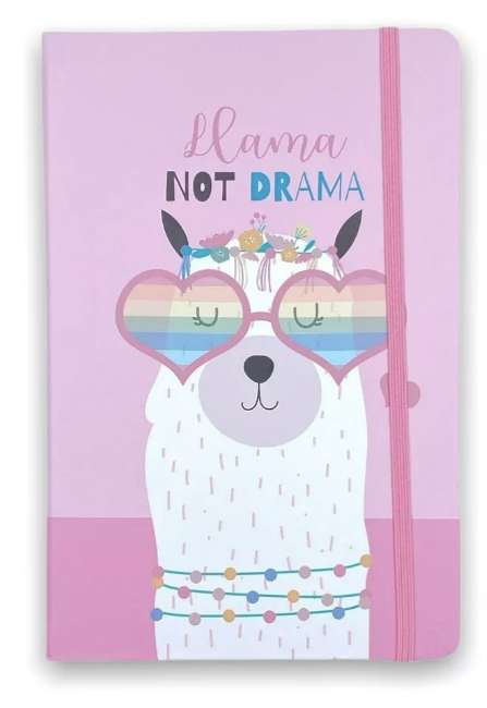 CUADERNO RIQUI LLAMA TIPO LIBRETA A5 TAPA DURA CON ELÁSTICO - 1