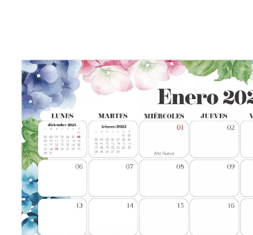 PLANIFICADOR CALENDARIO MENSUAL 2025 ENCOLADO AL LOMO - 2