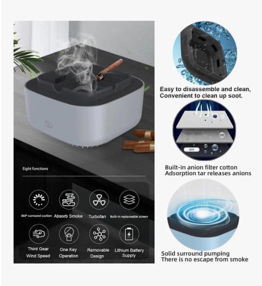 Cenicero Purificador De Aire Anti Humo - 3
