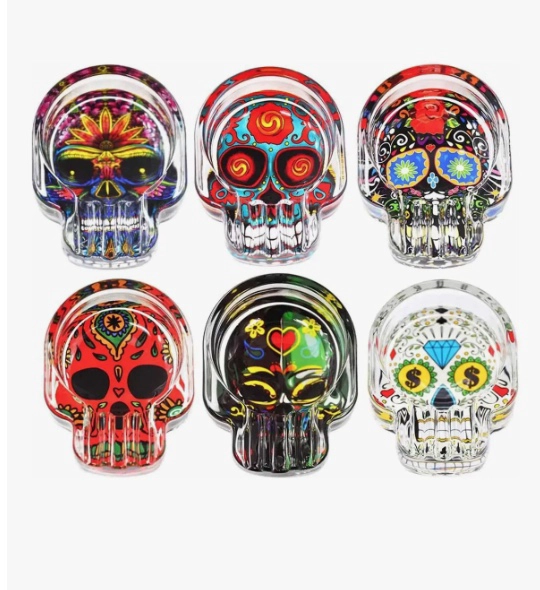 Pack De 6 Cenicero Con Diseño De Calavera - 1