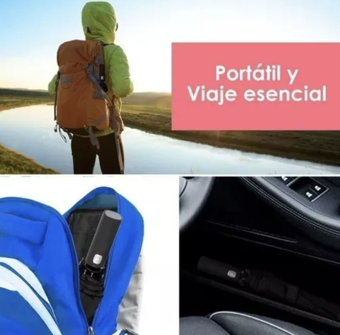 PARAGUAS AUTOMÁTICO Y PLEGABLE DE DOBLE CAPA CON ESTRUCTURA - 4