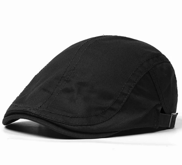 BOINA RIQUI NEGRO CLÁSICA AJUSTABLE HOMBRES CON ESTILO ELEGANTE - 1