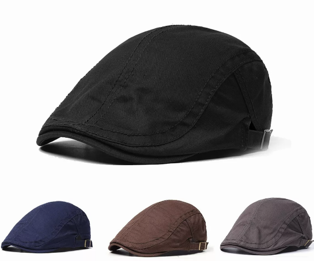 BOINA RIQUI NEGRO CLÁSICA AJUSTABLE HOMBRES CON ESTILO ELEGANTE - 3