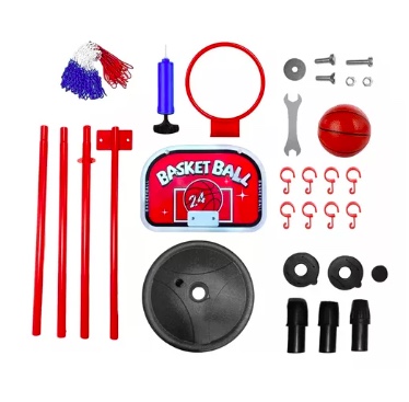 SOPORTE RIQUI BALONCESTO ALTURA AJUSTABLE NIÑOS + BALÓN + INFLADOR - 3