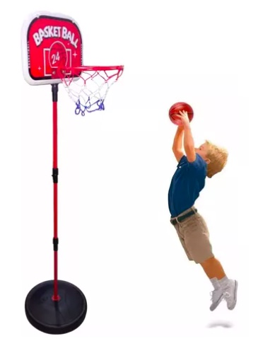 SOPORTE RIQUI BALONCESTO ALTURA AJUSTABLE NIÑOS + BALÓN + INFLADOR - 7