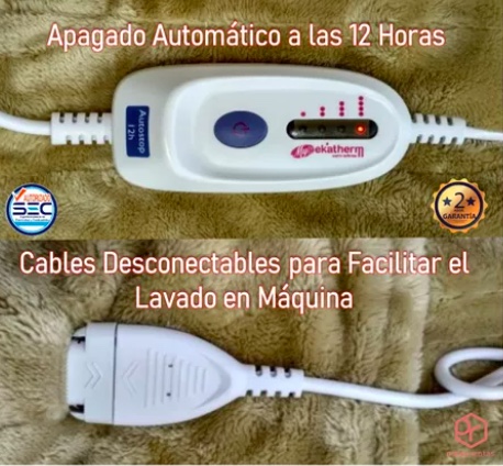 MANTA FRAZADA CALEFACTORA ELÉCTRICA - 4