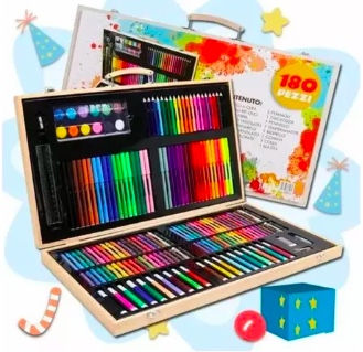 SET RIQUI DIBUJO Y PINTURA 180 PIEZAS - 1