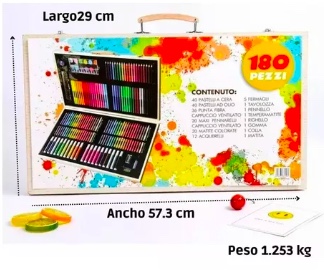 SET RIQUI DIBUJO Y PINTURA 180 PIEZAS - 7