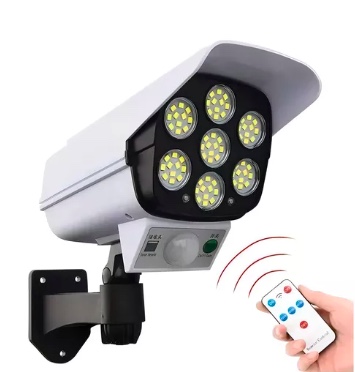 FOCO RIQUI SOLAR SIMULA CAMARA SEGURIDAD BLANCO - 1