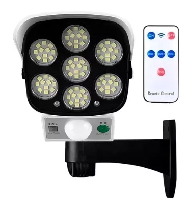 FOCO RIQUI SOLAR SIMULA CAMARA SEGURIDAD BLANCO - 2