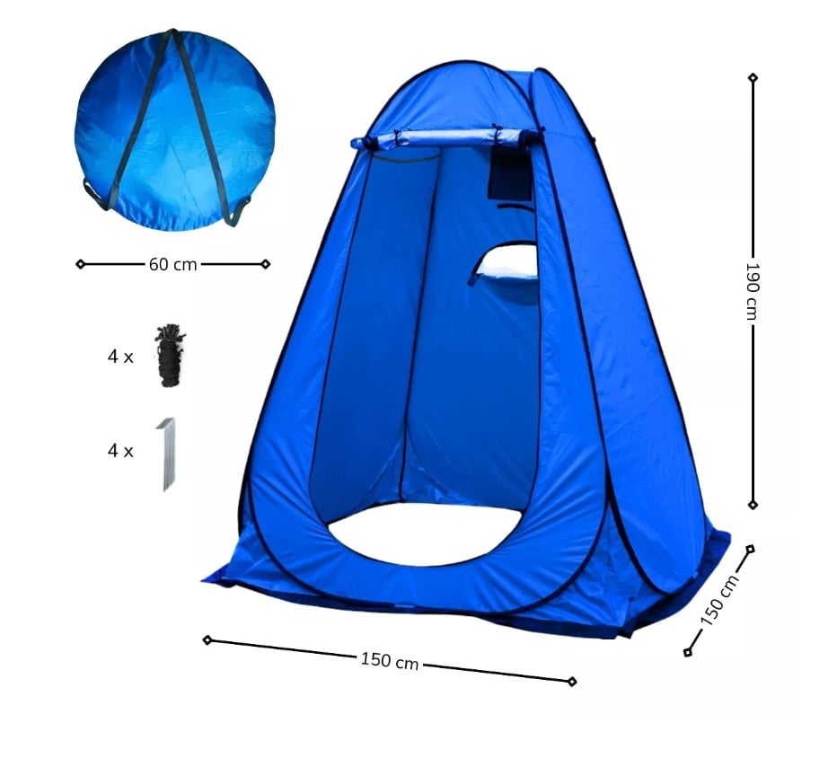 CARPA CASETA VESTIDOR 2P UV + DUCHA 40 L + BAÑO PORTÁTIL - 4