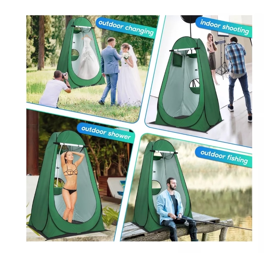 CARPA CASETA VESTIDOR 2P UV + DUCHA 40 L + BAÑO PORTÁTIL - 9