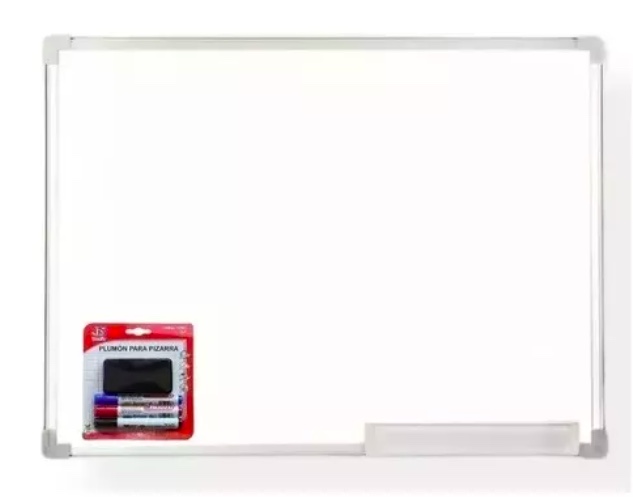 PIZARRA ACRÍLICA BLANCA 60X90 CM + SET 3 PLUMONES Y BORRADOR - 6