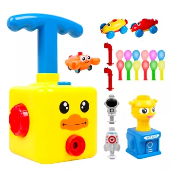 BOMBÍN LANZADOR AUTO RIQUI INFLADOR GLOBO SIN BPA NIÑO PATO SY646B-12 - 1