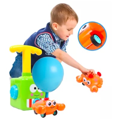 BOMBÍN LANZADOR AUTO RIQUI INFLADOR GLOBO SIN BPA NIÑO PATO SY646B-12 - 2