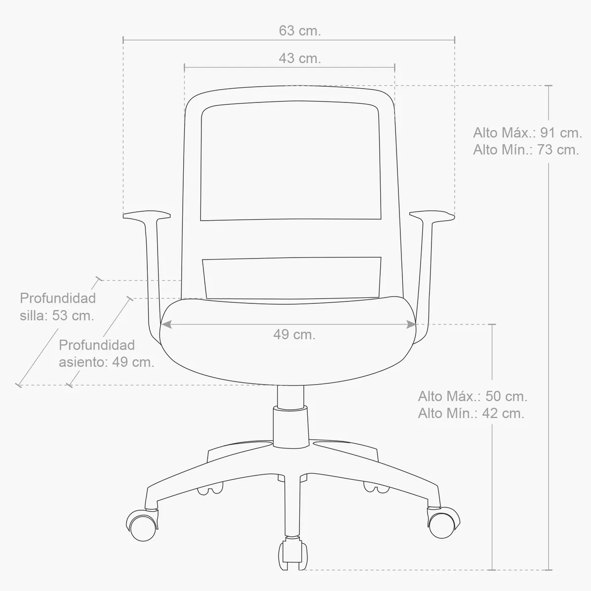 SILLA OFICINA MESH - 4