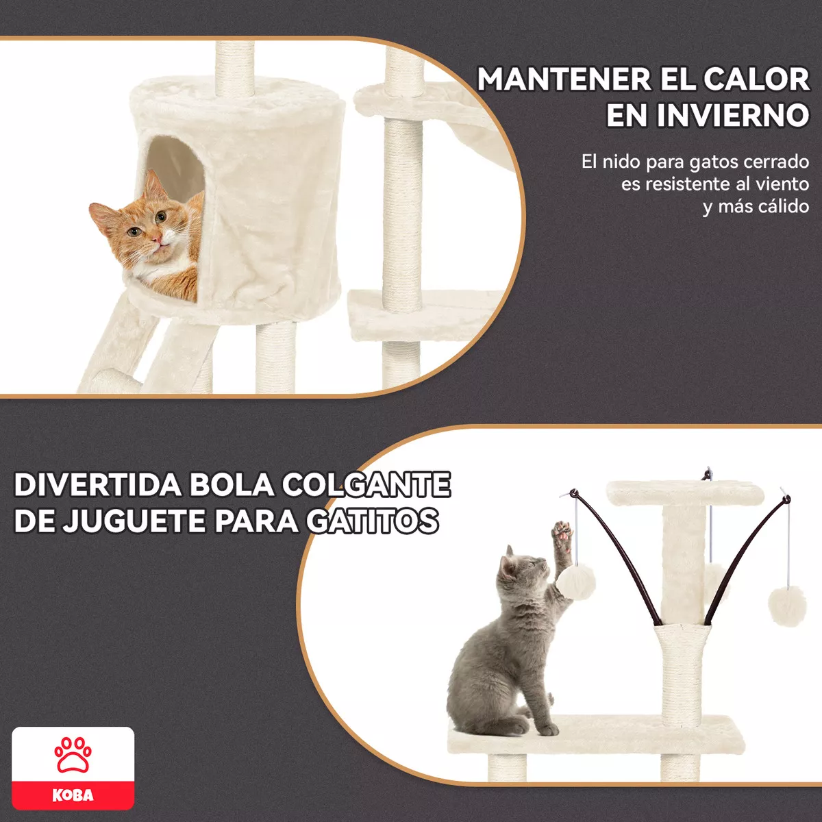 TORRE RASCADOR YUTE ARBOL PARA GATOS - 2