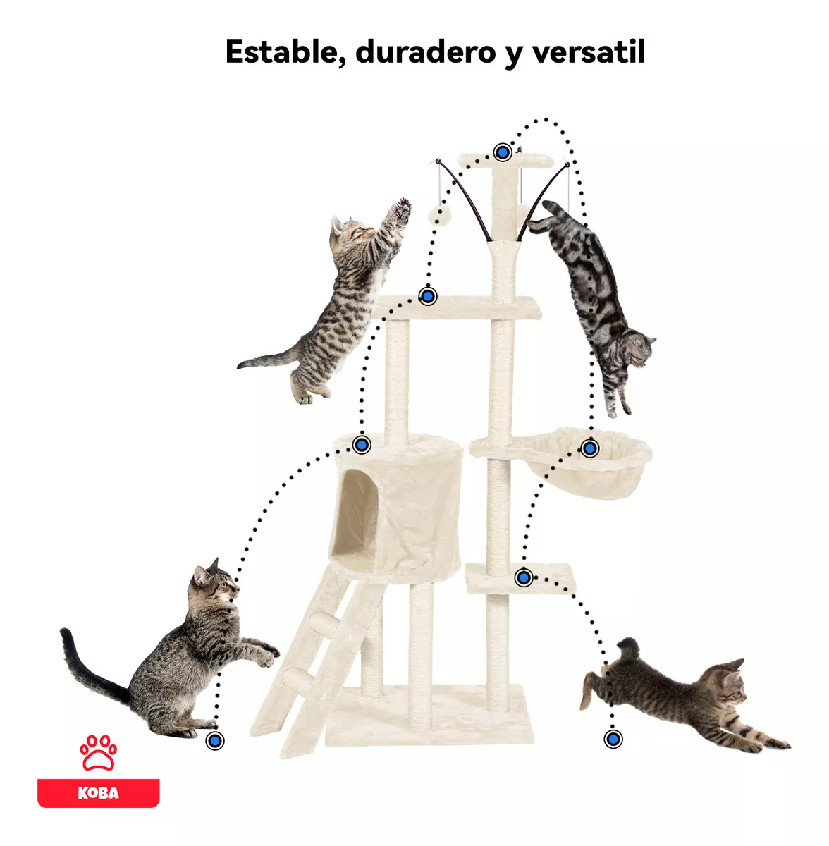 TORRE RASCADOR YUTE ARBOL PARA GATOS - 4