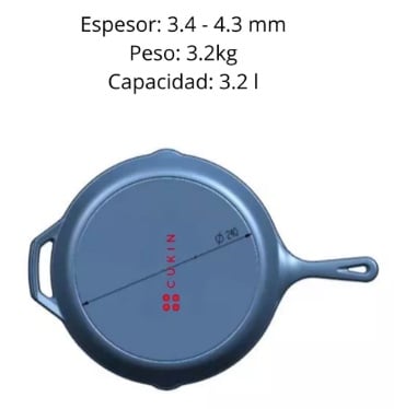 SARTEN FIERRO HIERRO FUNDIDO 31 CM - 4