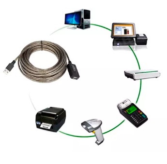 EXTENSION CABLE USB ACTIVO 10 METROS BLINDADO - 5
