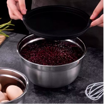 SET 3 BOWLS CON TAPA ACERO INOXIDABLE - 5