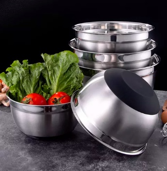 SET 3 BOWLS CON TAPA ACERO INOXIDABLE - 6