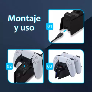 BASE CARGADOR PARA CONSOLA - 2
