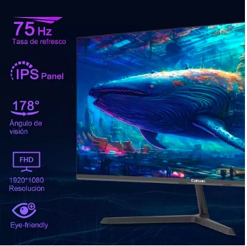 MONITOR CAIXUN CON PANTALLA DE 22' 75HZ 220V COLOR NEGRO - 2