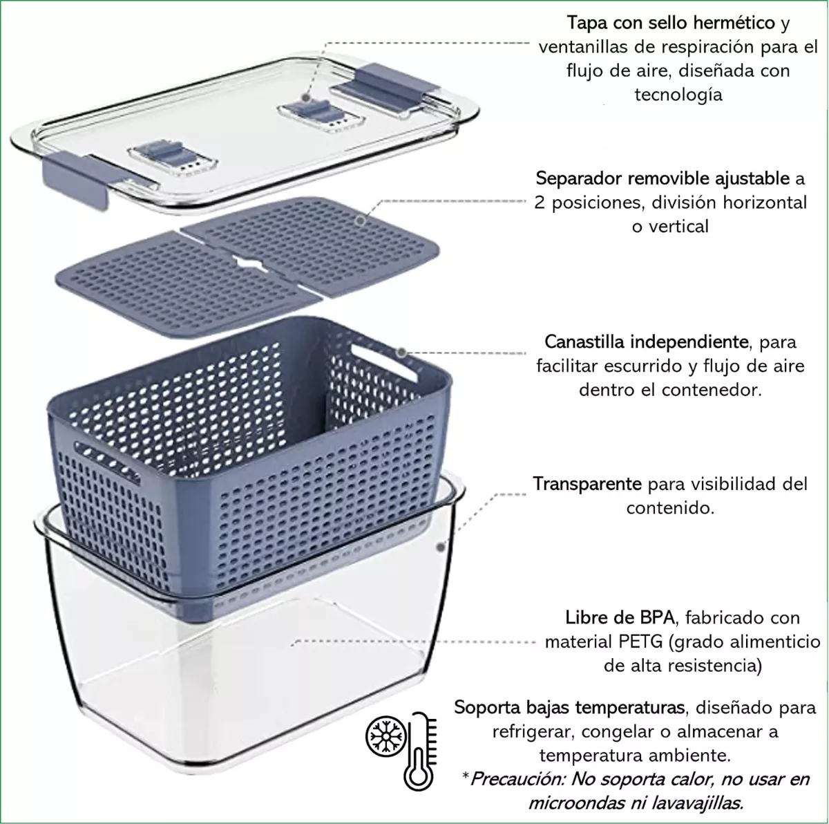 ORGANIZADOR REFRIGERADOR COCINA - 2