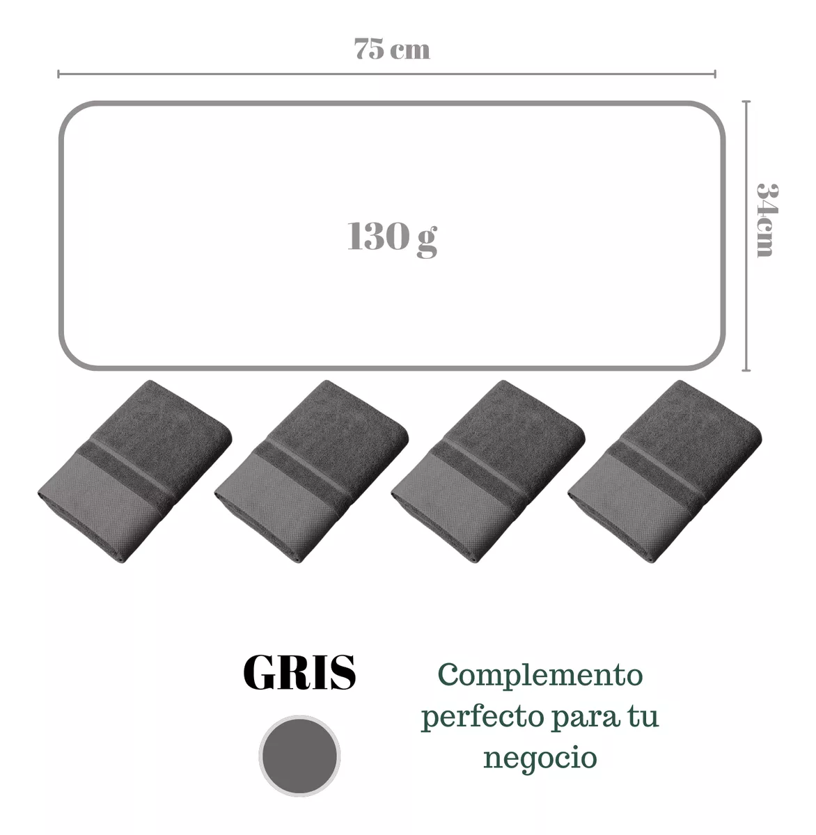 SET 4 TOALLAS ALGODON PELUQUERIA - 3