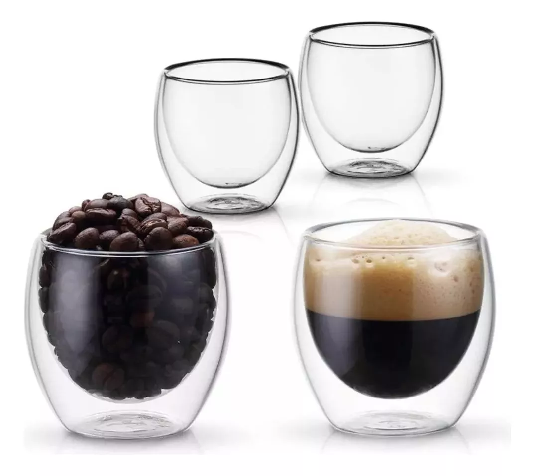 TAZA CAFE 4 VASOS VIDRIO - 1