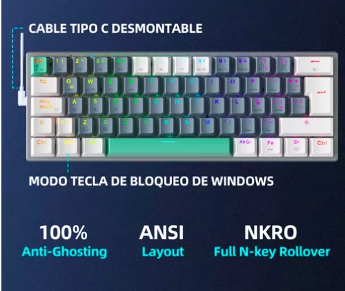 TECLADO MECÁNICO BLUETOOTH ESPAÑOL - 3
