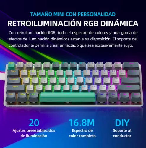 TECLADO MECÁNICO BLUETOOTH ESPAÑOL - 6