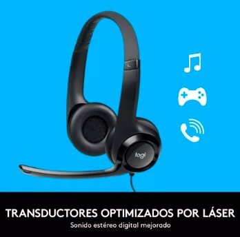AUDIFONO CON MICROFONO USB LOGITECH - 3